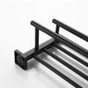 Black 60CM Stainless Steel Towel Rack,Wall Mounted Towel Shelf Bar,Rustproof Towel Rail,for Kitchen Bathrooms Lavatory Hardware Accessories