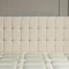CROWNBEDSUK Omega diamante chenille headboard in 2ft6,3tf,4ft,4ft6,5ft,6ft (6FT SUPER KINGSIZE, Ivory)