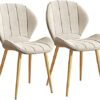 Kitchen Dining Room Furniture Chairs Kitchen Chairs Set Of 2 Velvet Seat Dining Chairs with Backrest Metal Legs for Lounge Living Room Corner Cha