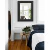Black Wall Mirror with Wood Framed Rectangle Rustic Antique Mirror Vanity Farmhouse Bedroom Bathroom Hanging Mirror Wall Decor Home Entryway Livi