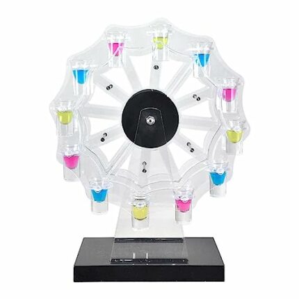 LED Neon Champagne Wine Electroplate Acrylic Cup Holder, Colorful Light, Wheel Champagne Shaped Rechargeable Cocktail Shelve, liquor Bottle displ