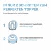 Dailydream viscoelastic mattress topper "Model S" with memory foam effect, Small Double size (120x190x3,5cm), Edition "Standard"