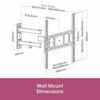 TV Wall Bracket Mount 42” – 55”, SLx Full Motion Strong Slim Profile TV Bracket Max VESA 400 * 400 with Built In Spirit Level & Wall Fixing Kit