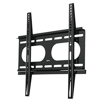 Hama 11757 TV fixed wall bracket (TV from 32 to 56 inches) incl.Fischer dowels, VESA up to 400 x 400, wall distance only 2.5 cm, max. 50 kg, blac