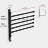 Towel Shelf,Wall Mounted Towel Rail,Towel Holder,Towel Rack,Swing Out Towel Bar Black Finish/Modern Racks for Bathroom or Kitchen, Metal Towel Ba