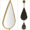 BAODANFU Wall Mirror Decorative Mirrors Mounted Decor Tear Drop Shape Gold for Bedroom Living Room Entryway Bathroom Vanity ,5-Pack