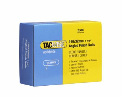 Tacwise 0769 16G/32 mm Angled Finish Nails - Box of 2,500