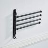 -Shelf,Towel Rack Bathroom Accessory Wall Mounted Towel Holder Swing Out Towel Bar Stainless Steel Bathroom Towel Rack 4-Bar Folding Arm Swivel H