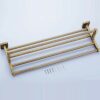 Vintage Double Layer Towel Bar Wall Mounted Towel Holder Rack Rail Stainless Steel Bathroom Accessories Towel Holder Retro Antique Shower Towel S