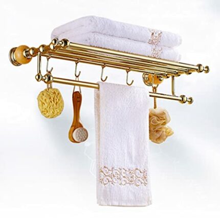 HIGOH Towel Racks, Bathroom Towel Rack Wall Mounted Towel Holder,Bathroom Accessories,Brass Towel Holder,Towel Bar,Towel Rack,Bathroom Shelf, Bat