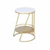 SMLJLQ Bedside Table Small Simple Bedroom Bedside Rack Nordic Marble Side Table Small Coffee Table Bedside Table Ins