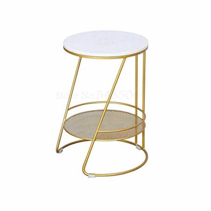 CZDYUF Bedside Table Small Simple Bedroom Bedside Rack Nordic Marble Side Table Small Coffee Table Bedside Table Ins