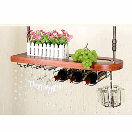 Bar Wine Rack Solid Wood Stylish Simplicity Down Wine Rack Vintage Wine Rack Creative Ornaments Display Rack Wine Racks Multi-Function Storage Wi