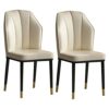 dining chair Kitchen Dining Room Furniture Chairs Kitchen Dining Chairs Set Of 2 Modern High Back Soft Seat Living Room Chairs Water Proof PU Lea