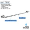 Agua Accessories Towel Rails Wall Mounted 66cm, Solid Brass Towel Rack Hanging Cloths for Bathroom, Chrome Kitchen Towel Holder Bar is Hand Towel