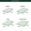 CHUN YI 2 Inch Cool-Feeling Memory Foam Mattress Topper, Gel-Infused Bed Topper with Washable Bamboo Cover(5cm,150x200cm)