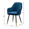 dining chair Kitchen Dining Room Furniture Chairs Kitchen Dining Chairs Living Room Armchair With Metal Legs Velvet Seat And Backrests For Living
