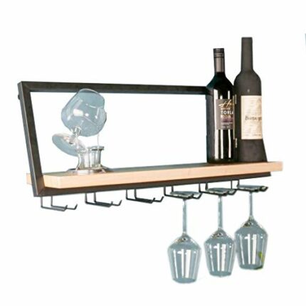 Wine rack Wrought Iron Wood Wine Rack Shelf Wall-mounted Wine Rack Tripod Red Wine Rack Creative Wine Rack Wine Cooler Wine Glass Rack