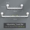 Ulinek Towel Rail Suction Cup, Bath Towel Bar 64cm / 36cm Sucker Hook No Drilling Wall Mounted Towel Rack Reusable with Powerful Force Towel Hold