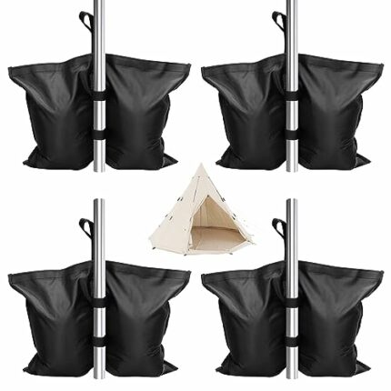4 Pack Gazebo Weights Bags, 35 x 35cm weights for Gazebo Legs, Heavy Duty Secure Feet Bags with Velcro Straps for Canopy for Pop up Canopy Tent S
