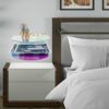 Cutora Clear Acrylic Nightstand Set of 2 Floating Side Tables Wall Mounted Hanging Nightstand for Bedroom 10.5" x 10" x 4", 8 lbs Load End Table
