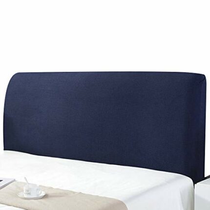 Zoey's store Easy-Going Stretch Bed Headboard Slipcover,Small Square Jacquard Bed Head Cover, Dustproof Protector Cover for Bedroom Decor (Navy B
