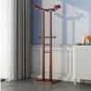 WALNUT Wooden Bedroom Clothes Standing Coat Rack Floor Laundry Entrance Hall Hanger Rack Foot Design Furniture (Color : D, Size : Light Grey)