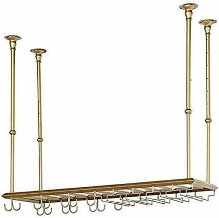 EYLINK Wine Racks,Ceiling Wine Rack Hanging Wine Glass Rack Wine Cup Holder Goblet Bottle Rack Glass Rack Stemware Racks Vintage Style Decoration