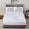 Cotton Comfort Bedding Quilted Mattress Topper Double Bed 30cm Deep Fitted Elastic Stretch Skirt Double Mattress Protector - Ultra Soft & Hypoall