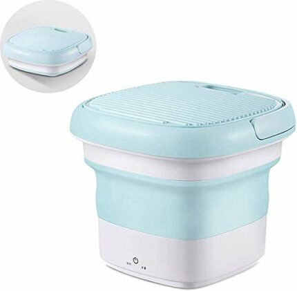 Portable Washing Machines, Mini Folding Washing Machine with Ultrasonic, Automatic Underwear Washer, Baby Fre(mini washing machine) (Pink)