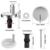 ASTER 1 Pair Universal Toilet Seat Fixing Hinges Screw, Replacement Toilet Seat Top Fix Hinges Blind Hole Fixings Nuts Screws for Top Universal T