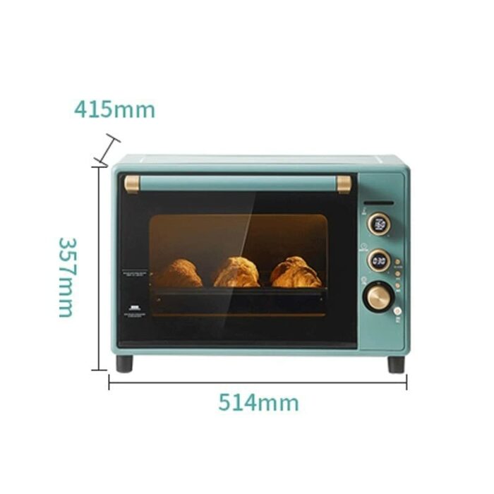 CZDYUF 38L Enamel Electric Oven Home Retro Baking Multi-Function Automatic Large-Capacity Oven