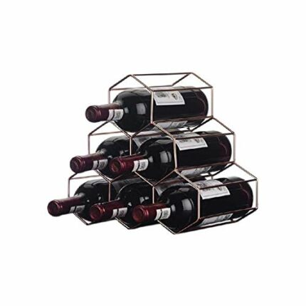 KXDCZ Iron Wine Rack- Metal Wine Rack, Countertop Free-stand Wine Storage Holder, Space Saver Protector for Red ， White Wines