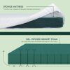CHUN YI 2 Inch Cool-Feeling Memory Foam Mattress Topper, Gel-Infused Bed Topper with Washable Bamboo Cover(5cm,150x200cm)