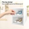 Bemodst Shoe Box, Stackable Clear Shoe Box, Plastic Shoe Box with Lid, Removable Drawer Type Storage and Finishing Box, Suitable for Household Sh