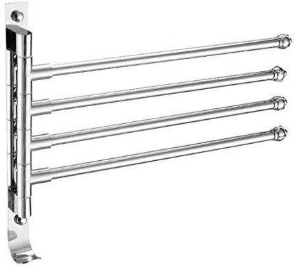 KNOXC Towel Racks,Stainless Steel Towel Bar Bathroom Rack Multi-Function Rotating Towel Rack