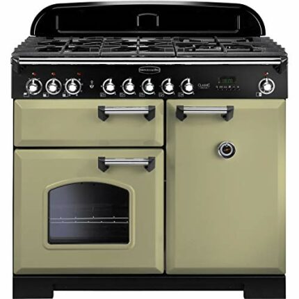 Rangemaster CDL100DFFOG/C Freestanding A Rated Dual Fuel Range Cooker -Olive Green