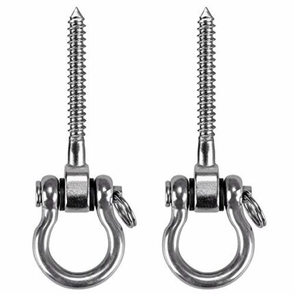 WAREMAID Hammock Chair Hanging Kit Swing Ceiling Mount, Heavy Duty Swing Hanger Hook, Playground Screw Bracket Hanging Chair, Yoga, Tree, Gym, Ro