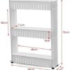 Copper Top - 3-Tier Slim Slide Out Kitchen Trolley, Storage Shelf, Moving Wall Cabinets Tower Holder Rack on Wheels, Rolling Storage Unit Cart fo
