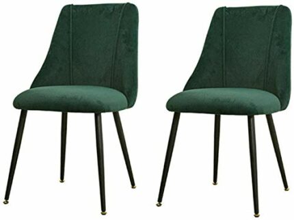 Modern Kitchen Dining Room Chairs Kitchen Dining Chairs Set Of 2,Velvet Chairs with Metal Legs,Sofa Side Chair for Living Room Furniture (Color :
