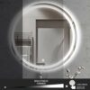 Wall Mounted Illuminated Led Bathroom Mirror with Demister, Dimming Function, and Touch Sensor Switch for Makeup Cosmetic Shaving, Led+antifog, 7