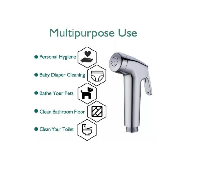 Handheld Shower Head Douche Toilet Bidet Spray Wash Jet Shattaf with Stainless Steel Hose Kitchen Bathroom Accessories