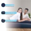 AVENLI Double Size Air Mattress for Inflatable Portable Navy Blow Up Mattresses with Flocked top Foldable Air Bed for Tent Camping Home Travel Ba