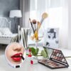 Bncxdc Magnifying Mirror, Bathroom Mirror, 2 Pieces Makeup Mirrors 5/15X Magnifying, Compact Hand Mirror 360 Rotation Double Sided, Travel Vanity