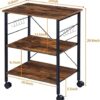 BHVXW 3 Tier Kitchen Storage Cart Microwave Oven Rack For Household Kitchen Wheel Movable Multifunctional Holders Cart