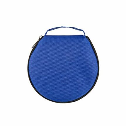 ELEZAY Small CD Case Storage Wallet DVD Disc Dividers Folder Holder Round Oxford Bag 20 Capacity Blue
