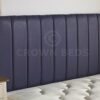 CROWNBEDSUK QUALITY APOLLO FAUX LEATHER HEADBOARD (blue, 4ft small double)