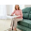 Chums | TV Table Valet Portable - Foldable, Full Adjustable For Eating, Reading, Working From Home And Crafts | White