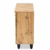 CHUNYU Household Goods Multi-layer Shoe Cabinet Finished Wooden Three-door Shoe Cabinet Storage Shoes