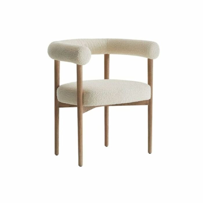 LXXSH Comfortable Wood Dining Chairs Armrest Backrest Chair Upholstered Makeup Kitchen Furniture (Color : D, Size : 55x66.7x71)